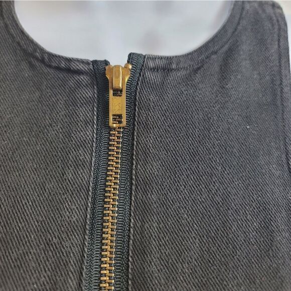 VINTAGE LINDA SEGAL Black Denim Dress - Picture 4 of 10